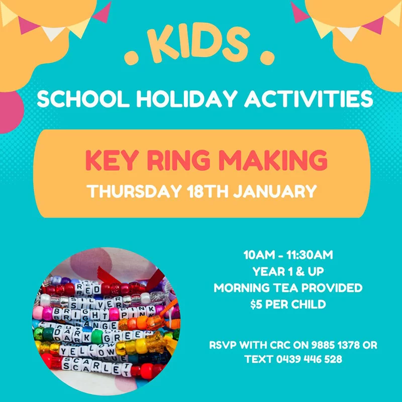 Williams School Holidays Key Ring Making