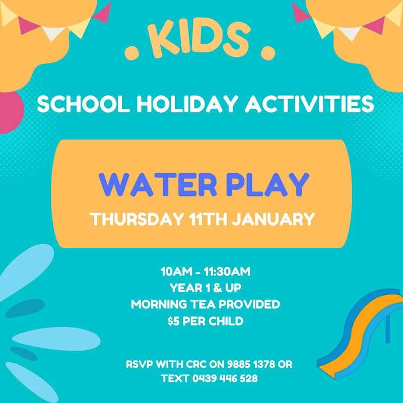 Williams School Holidays Water Play