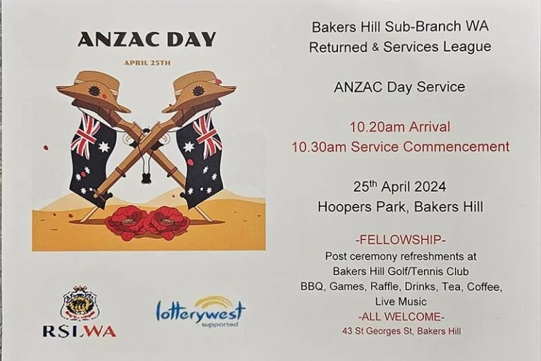 ANZAC Day Bakers Hill